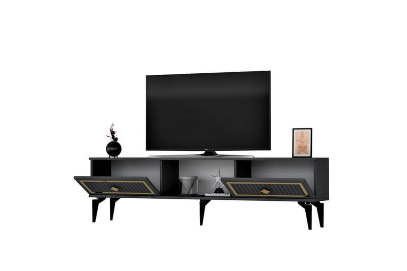 Sivaji Tv-bänk 150 cm - Guld/Antracit - Möbler - Tv möbel & mediamöbel - TV bänk & mediabänk