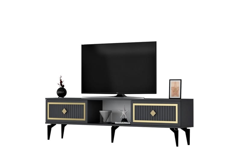 Sivaji Tv-bänk 150 cm - Guld/Antracit - Möbler - Tv möbel & mediamöbel - TV bänk & mediabänk