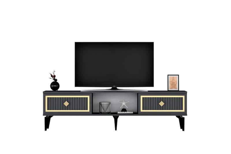 Sivaji Tv-bänk 150 cm - Guld/Antracit - Möbler - Tv möbel & mediamöbel - TV bänk & mediabänk