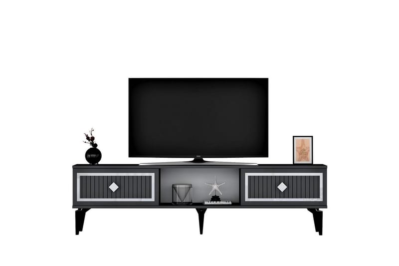 Sivaji Tv-bänk 150 cm - Silver/Antracit - Möbler - Tv möbel & mediamöbel - TV bänk & mediabänk