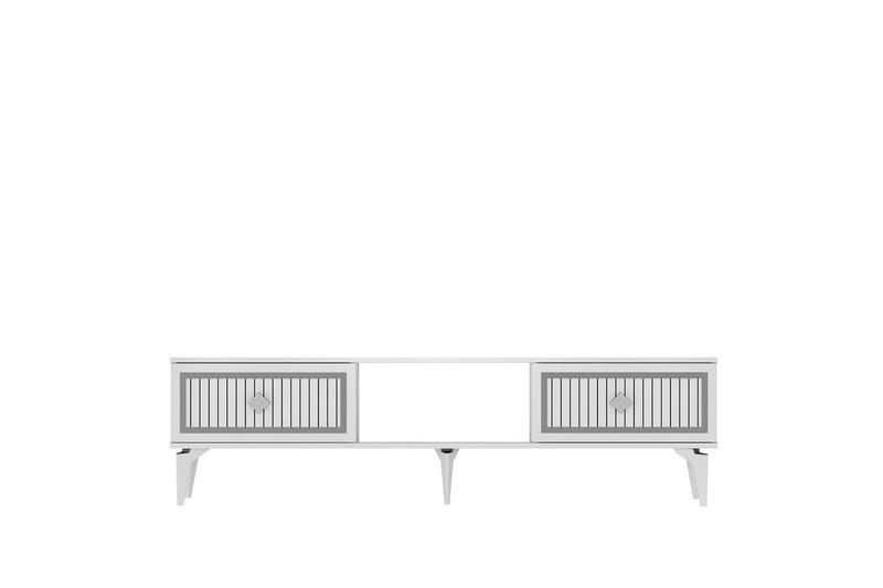Sivaji Tv-bänk 150 cm - Vit/Silver - Möbler - Tv möbel & mediamöbel - TV bänk & mediabänk