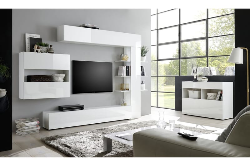 Sorano Elegant TV-möbelset 295 cm - Vit - TV-möbelset
