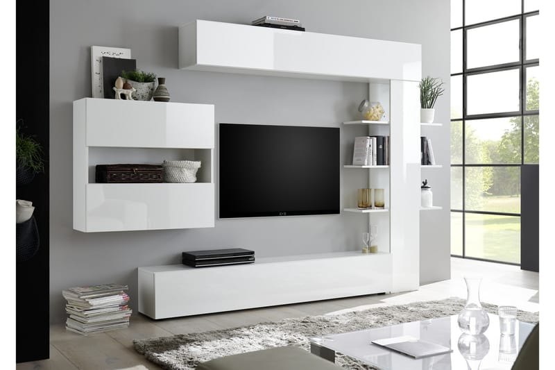 Sorano Elegant TV-möbelset 295 cm - Vit - TV-möbelset