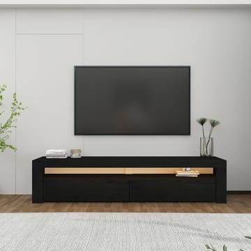 Sorik Golvstående Tv Bänk 150 cm med Förvaring i Målat Trä - Svart - Möbler - Tv möbel & mediamöbel - TV bänk & mediabänk