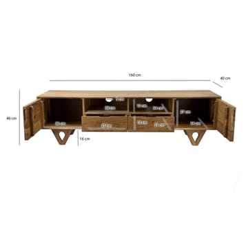 Sorric TV-bänk 160 cm - Varm ljusbrun - Möbler - Tv möbel & mediamöbel - TV bänk & mediabänk