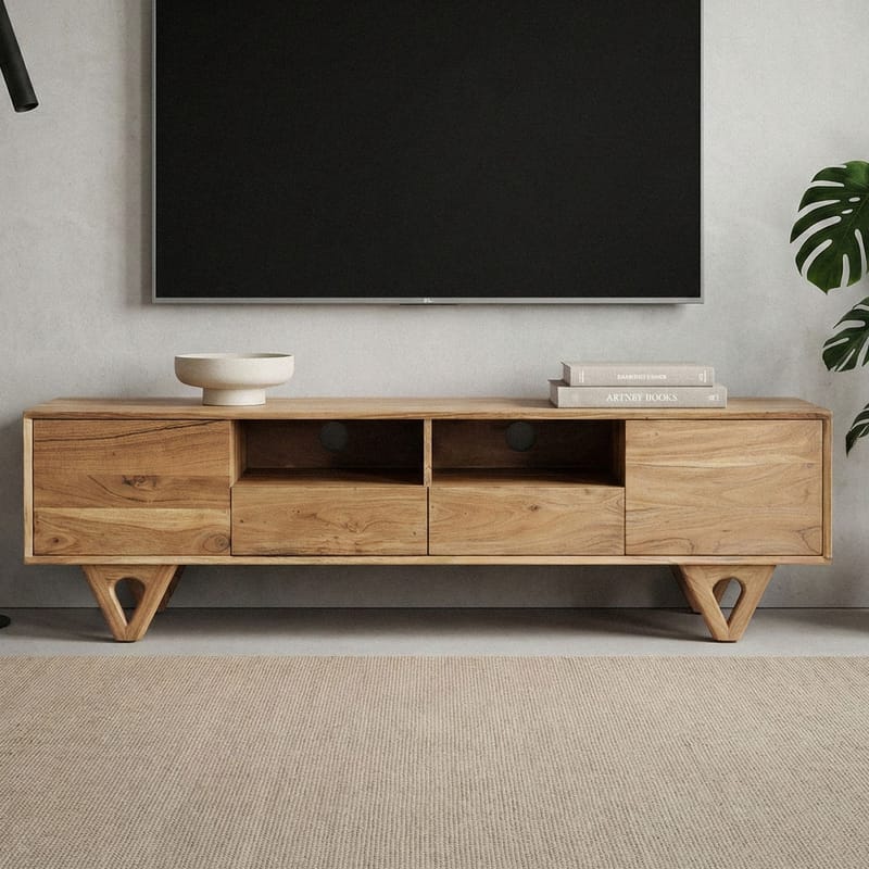 Sorric TV-bänk 160 cm - Varm ljusbrun - Möbler - Tv möbel & mediamöbel - TV bänk & mediabänk