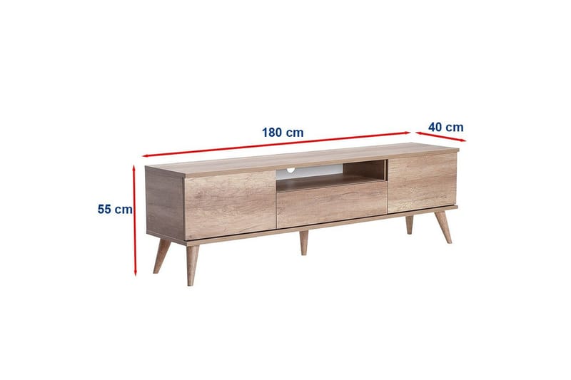 Sosan Tv-bänk 180 cm - Ljusbrun - Möbler - Tv möbel & mediamöbel - TV bänk & mediabänk
