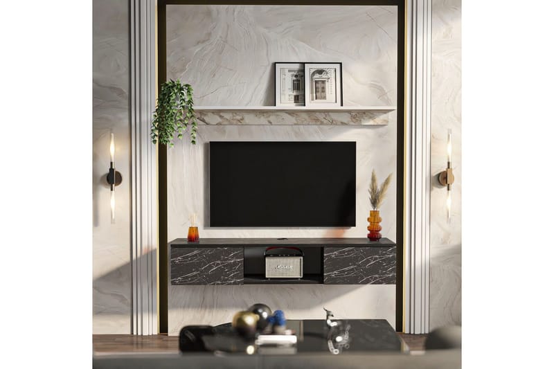 Sovric Tv-bänk 140 cm - Vit - Möbler - Tv möbel & mediamöbel - TV bänk & mediabänk