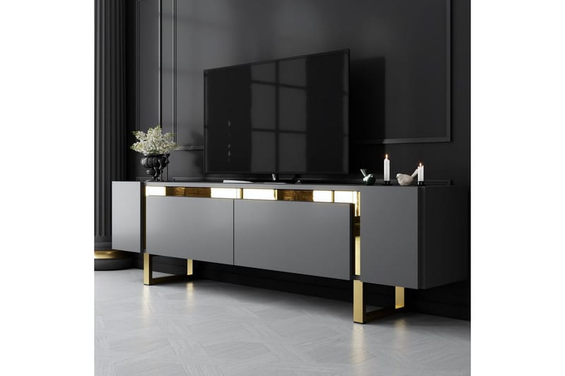 Sozi Tv-bänk 180 cm - Guld/Antracit - Möbler - Tv möbel & mediamöbel - TV bänk & mediabänk