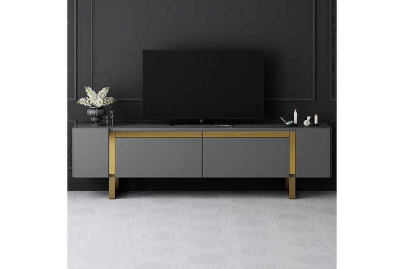 Sozi Tv-bänk 180 cm - Guld/Antracit - Möbler - Tv möbel & mediamöbel - TV bänk & mediabänk