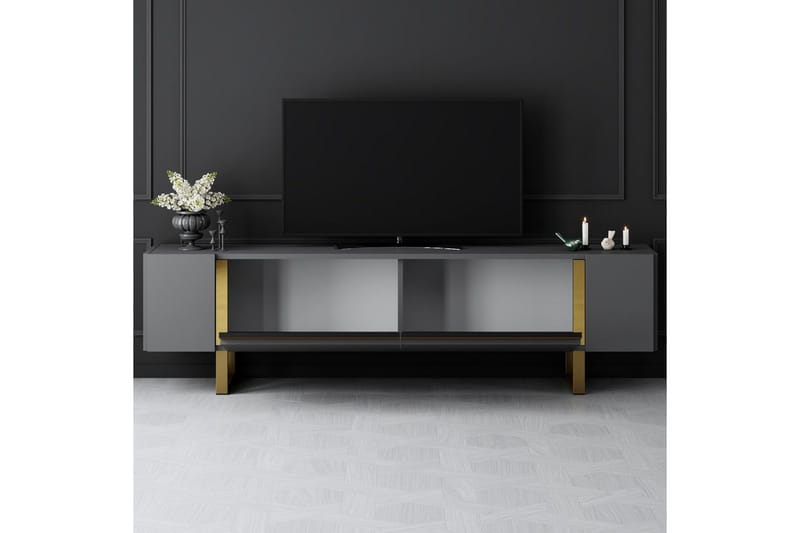 Sozi Tv-bänk 180 cm - Guld/Antracit - Möbler - Tv möbel & mediamöbel - TV bänk & mediabänk