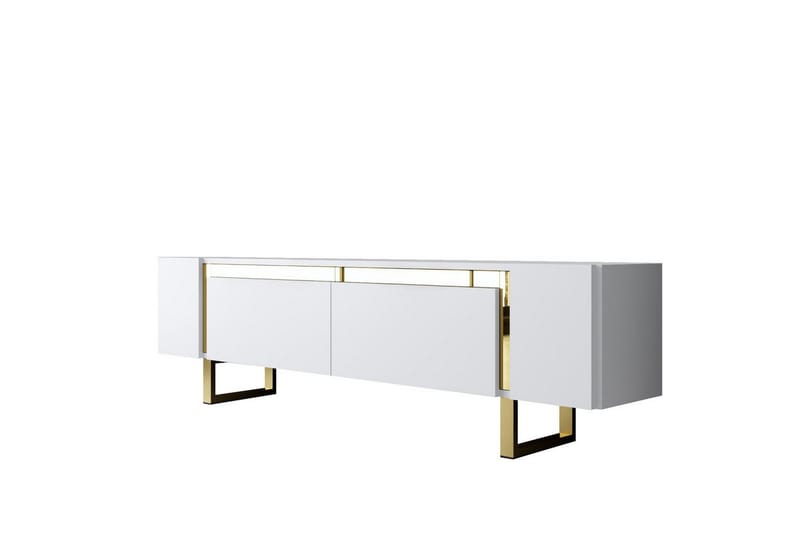 Sozi Tv-bänk 180 cm - Guld/Vit - Möbler - Tv möbel & mediamöbel - TV bänk & mediabänk