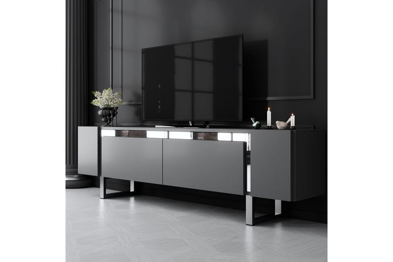 Sozi Tv-bänk 180 cm - Silver/Antracit - Möbler - Tv möbel & mediamöbel - TV bänk & mediabänk