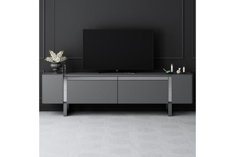 Sozi Tv-bänk 180 cm - Silver/Antracit - Möbler - Tv möbel & mediamöbel - TV bänk & mediabänk