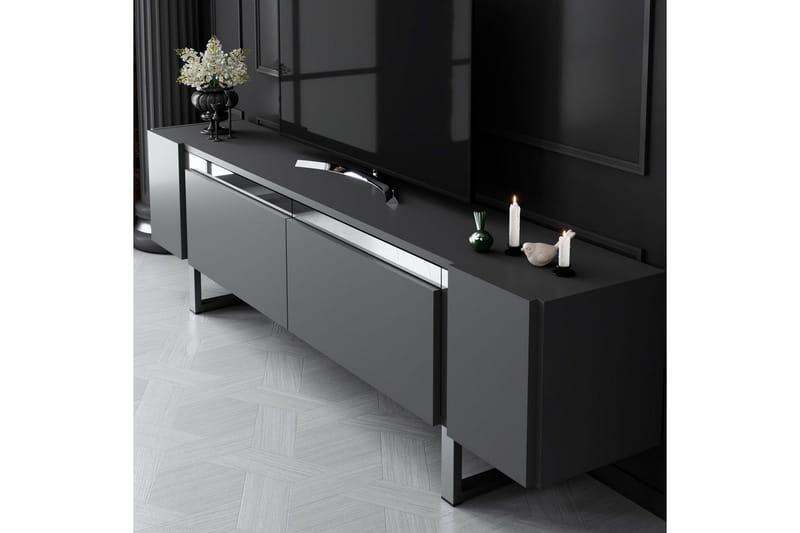 Sozi Tv-bänk 180 cm - Silver/Antracit - Möbler - Tv möbel & mediamöbel - TV bänk & mediabänk