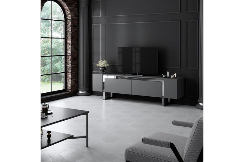 Sozi Tv-bänk 180 cm - Silver/Antracit - Möbler - Tv möbel & mediamöbel - TV bänk & mediabänk