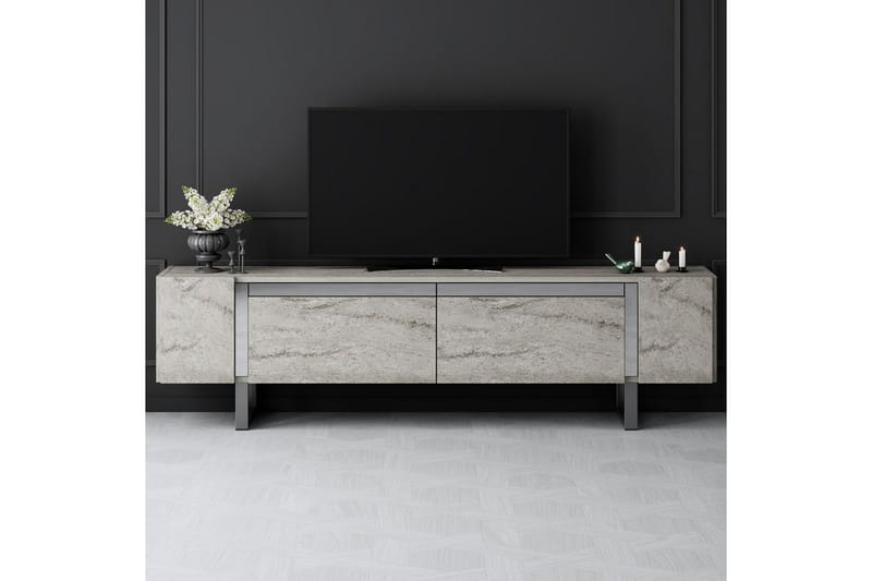 Sozi Tv-bänk 180 cm - Silver/Grå - Möbler - Tv möbel & mediamöbel - TV bänk & mediabänk