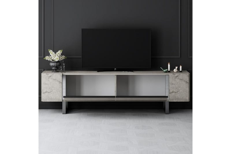 Sozi Tv-bänk 180 cm - Silver/Grå - Möbler - Tv möbel & mediamöbel - TV bänk & mediabänk