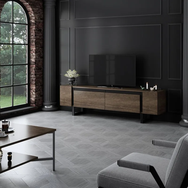 Sozi Tv-bänk 180 cm - Svart - Möbler - Tv möbel & mediamöbel - TV bänk & mediabänk