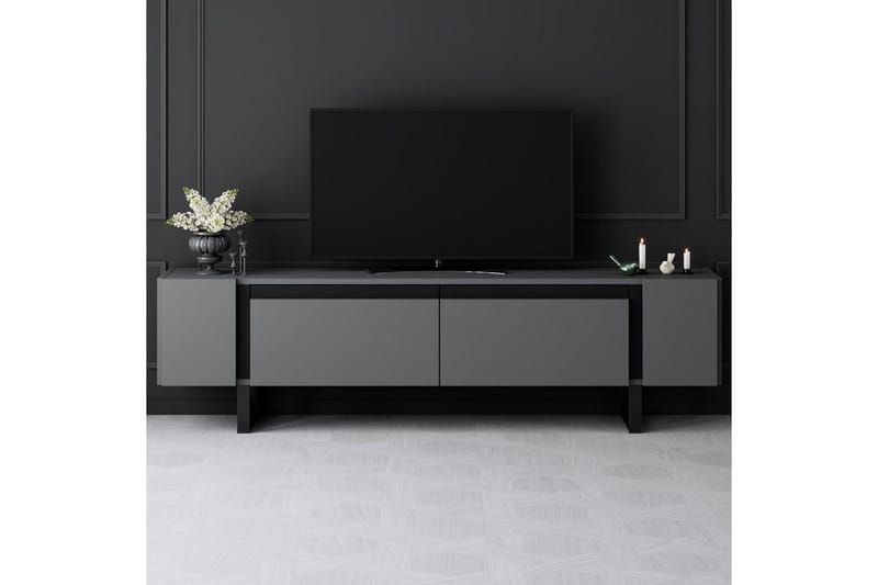 Sozi Tv-bänk 180 cm - Svart/Antracit - Möbler - Tv möbel & mediamöbel - TV bänk & mediabänk