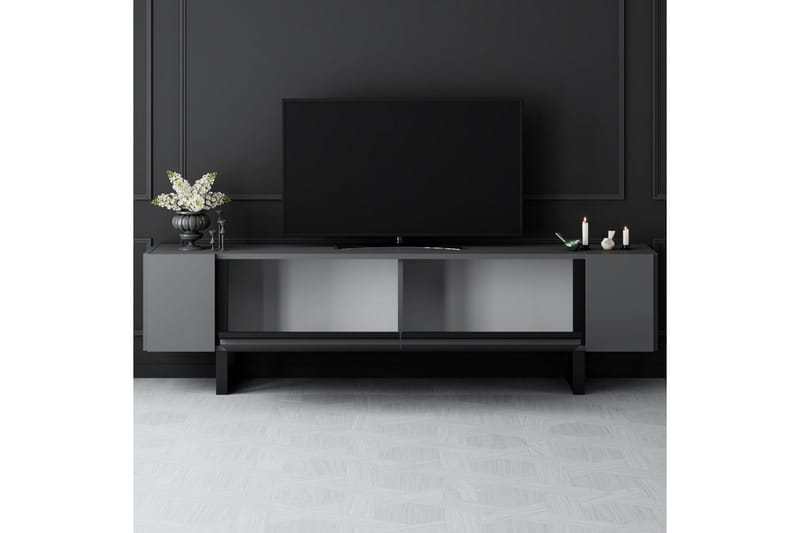 Sozi Tv-bänk 180 cm - Svart/Antracit - Möbler - Tv möbel & mediamöbel - TV bänk & mediabänk