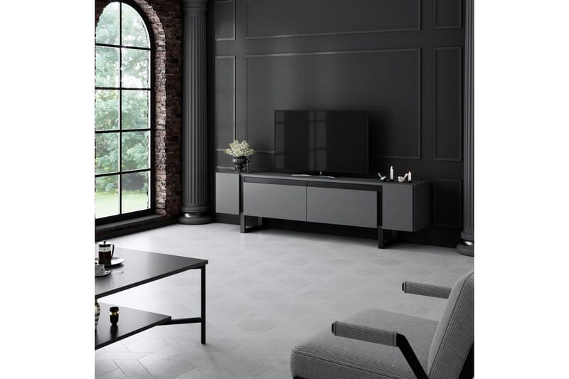 Sozi Tv-bänk 180 cm - Svart/Antracit - Möbler - Tv möbel & mediamöbel - TV bänk & mediabänk