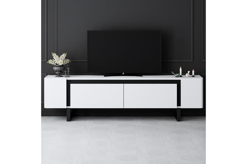 Sozi Tv-bänk 180 cm - Svart/Vit - Möbler - Tv möbel & mediamöbel - TV bänk & mediabänk