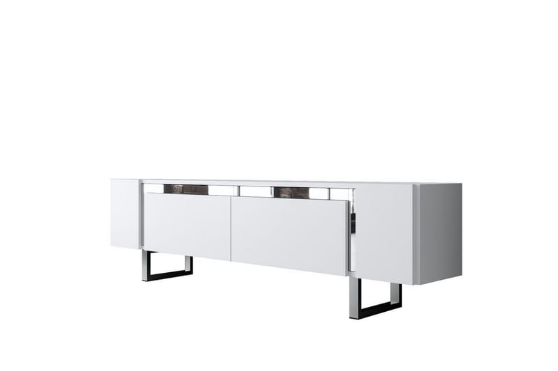 Sozi Tv-bänk 180 cm - Vit/Silver - Möbler - Tv möbel & mediamöbel - TV bänk & mediabänk