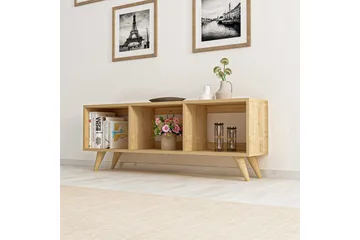 Springhill Golvstående Tv-bänk 120 cm med Förvaring i Målat Trä - Beige - Möbler - Tv möbel & mediamöbel - TV bänk & mediabänk