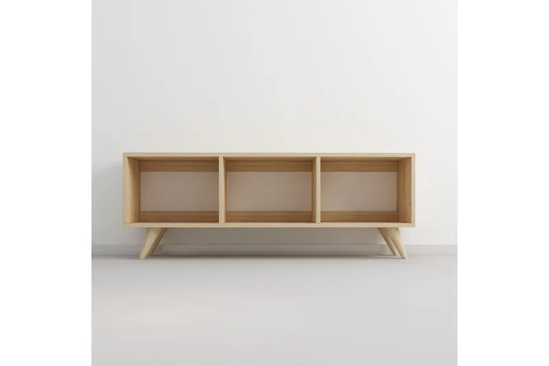 Springhill Golvstående Tv-bänk 120 cm med Förvaring i Målat Trä - Beige - Möbler - Tv möbel & mediamöbel - TV bänk & mediabänk