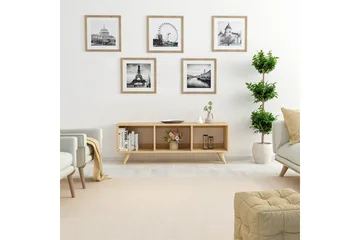 Springhill Golvstående Tv-bänk 120 cm med Förvaring i Målat Trä - Beige - Möbler - Tv möbel & mediamöbel - TV bänk & mediabänk