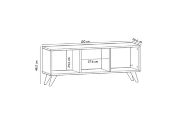 Springhill Golvstående Tv-bänk 120 cm med Förvaring i Målat Trä - Beige - Möbler - Tv möbel & mediamöbel - TV bänk & mediabänk