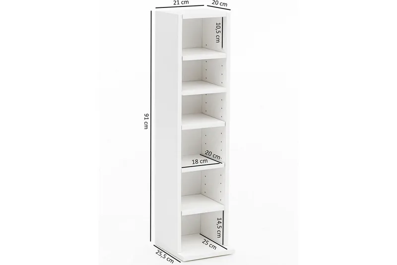 Stående hylla Wohnling Melaminbelagd spånskiva bokförvaring modern - Förvaring - Hylla - Bokhylla