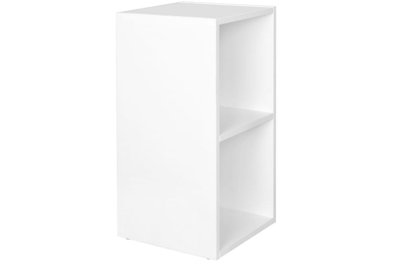 Stående hylla Wohnling melaminbelagd spånskiva med förvaringsutrymme, modern stil Vit, svart - Vit, svart - Möbler - Tv möbel & mediamöbel - TV hylla