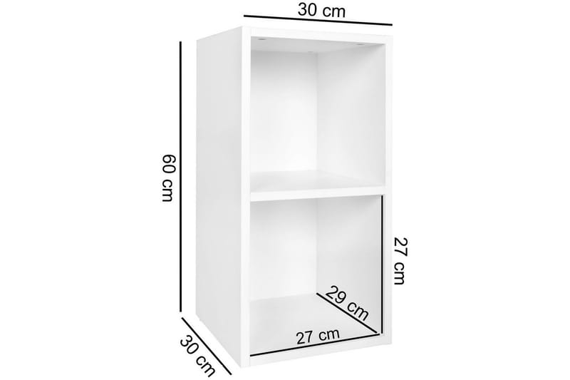 Stående hylla Wohnling melaminbelagd spånskiva med förvaringsutrymme, modern stil Vit - Vit - Förvaring - Hylla - Hyllplan & hyllkonsol
