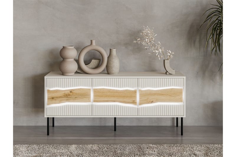 Stintino Tv-bänk 144x40 cm - Beige/Brun - Möbler - Tv möbel & mediamöbel - TV bänk & mediabänk