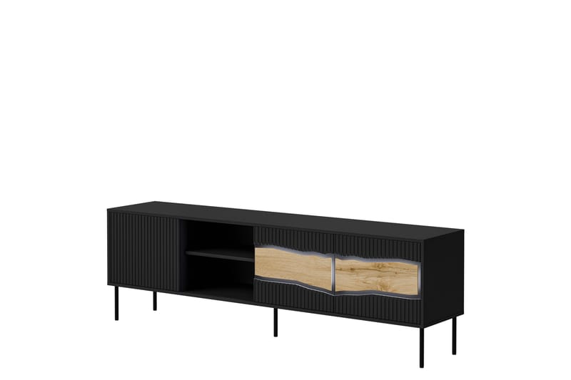 Stintino Tv-bänk 190x40 cm - Svart/Brun - Möbler - Tv möbel & mediamöbel - TV bänk & mediabänk