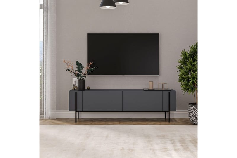 Stira Tv-bänk 160 cm - Grafitgrå - Möbler - Tv möbel & mediamöbel - TV bänk & mediabänk