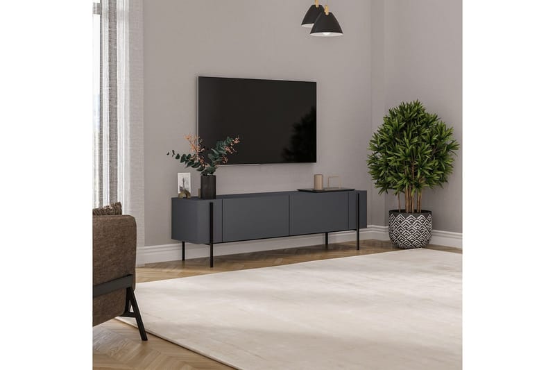 Stira Tv-bänk 160 cm - Grafitgrå - Möbler - Tv möbel & mediamöbel - TV bänk & mediabänk