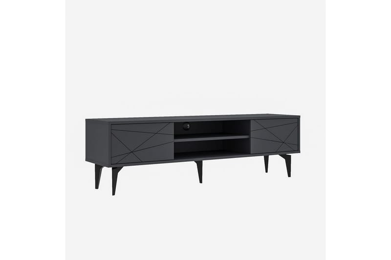 Sudama Tv-bänk 160 cm - Antracit - Möbler - Tv möbel & mediamöbel - TV bänk & mediabänk