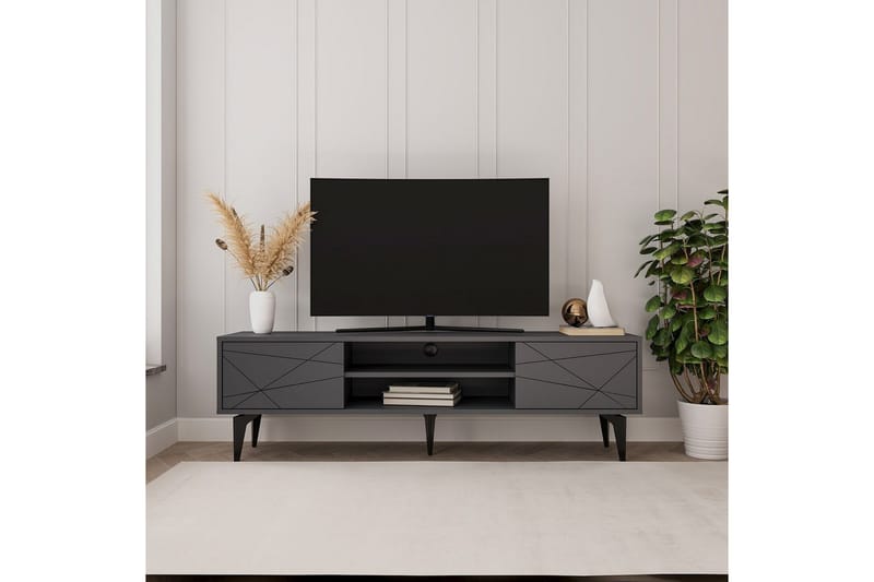 Sudama Tv-bänk 160 cm - Antracit - Möbler - Tv möbel & mediamöbel - TV bänk & mediabänk