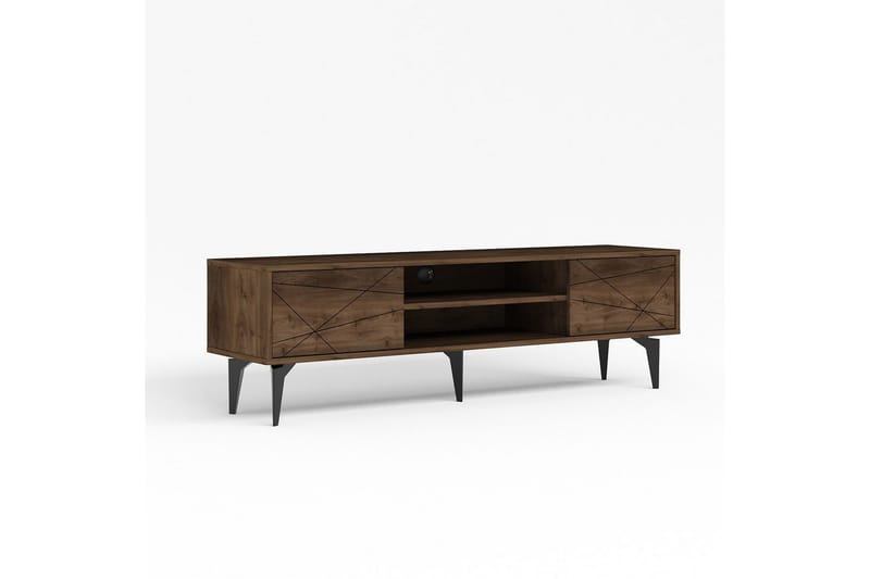 Sudama Tv-bänk 160 cm - Mörkfärgat trä - Möbler - Tv möbel & mediamöbel - TV bänk & mediabänk