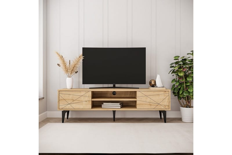 Sudama Tv-bänk 160 cm - Mediumfärgat trä - Möbler - Tv möbel & mediamöbel - TV bänk & mediabänk