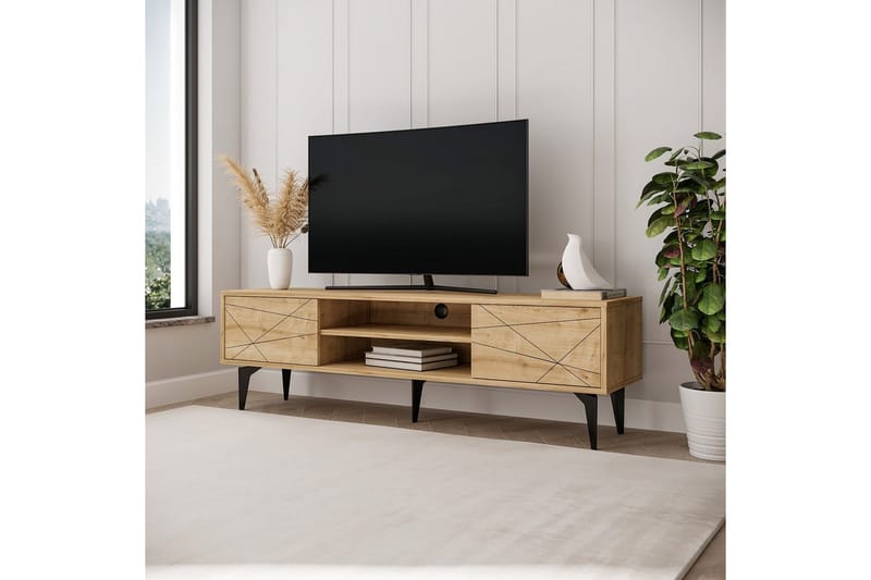 Sudama Tv-bänk 160 cm - Mediumfärgat trä - Möbler - Tv möbel & mediamöbel - TV bänk & mediabänk