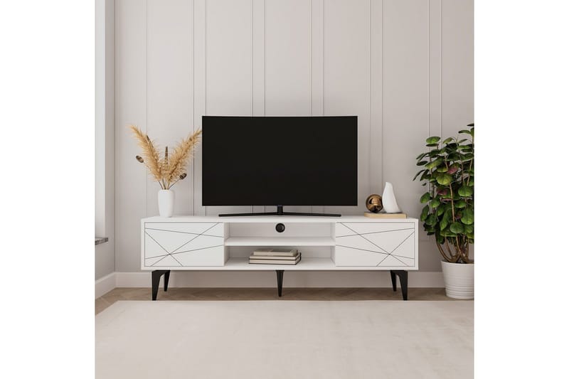 Sudama Tv-bänk 160 cm - Vit - Möbler - Tv möbel & mediamöbel - TV bänk & mediabänk