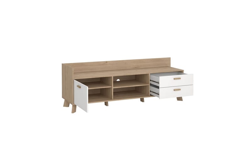 Sumita Tv-bänk 182 cm - Vit/Natur - Möbler - Tv möbel & mediamöbel - TV bänk & mediabänk