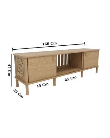 Sunira TV-bänk 180 cm - Ek - Möbler - Tv möbel & mediamöbel - TV bänk & mediabänk