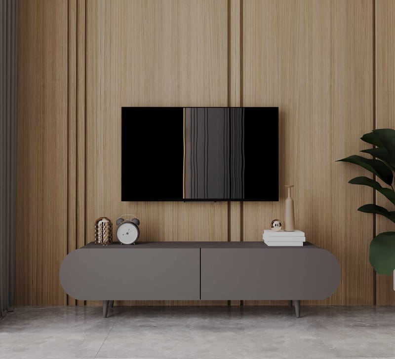 Svelor TV-bänk 160x49x30 cm - Grå - Möbler - Tv möbel & mediamöbel - TV bänk & mediabänk