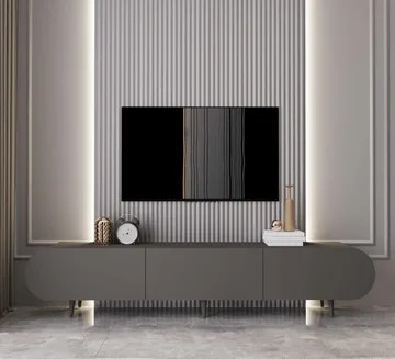 Svelor TV-bänk 180x49x30 cm - Grå - Möbler - Tv möbel & mediamöbel - TV bänk & mediabänk