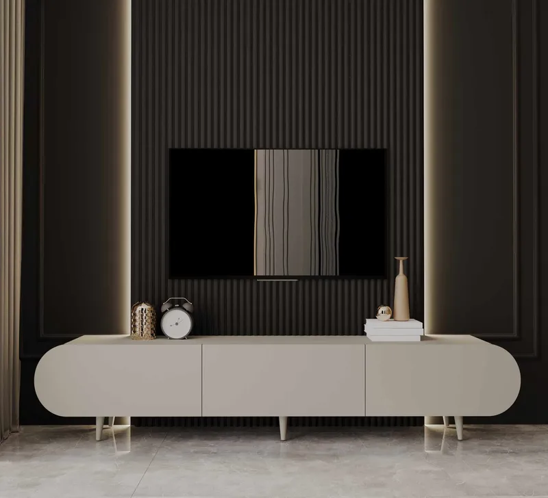 Svelor TV-bänk 180x49x30 cm - Sandstone - Möbler - Tv möbel & mediamöbel - TV bänk & mediabänk